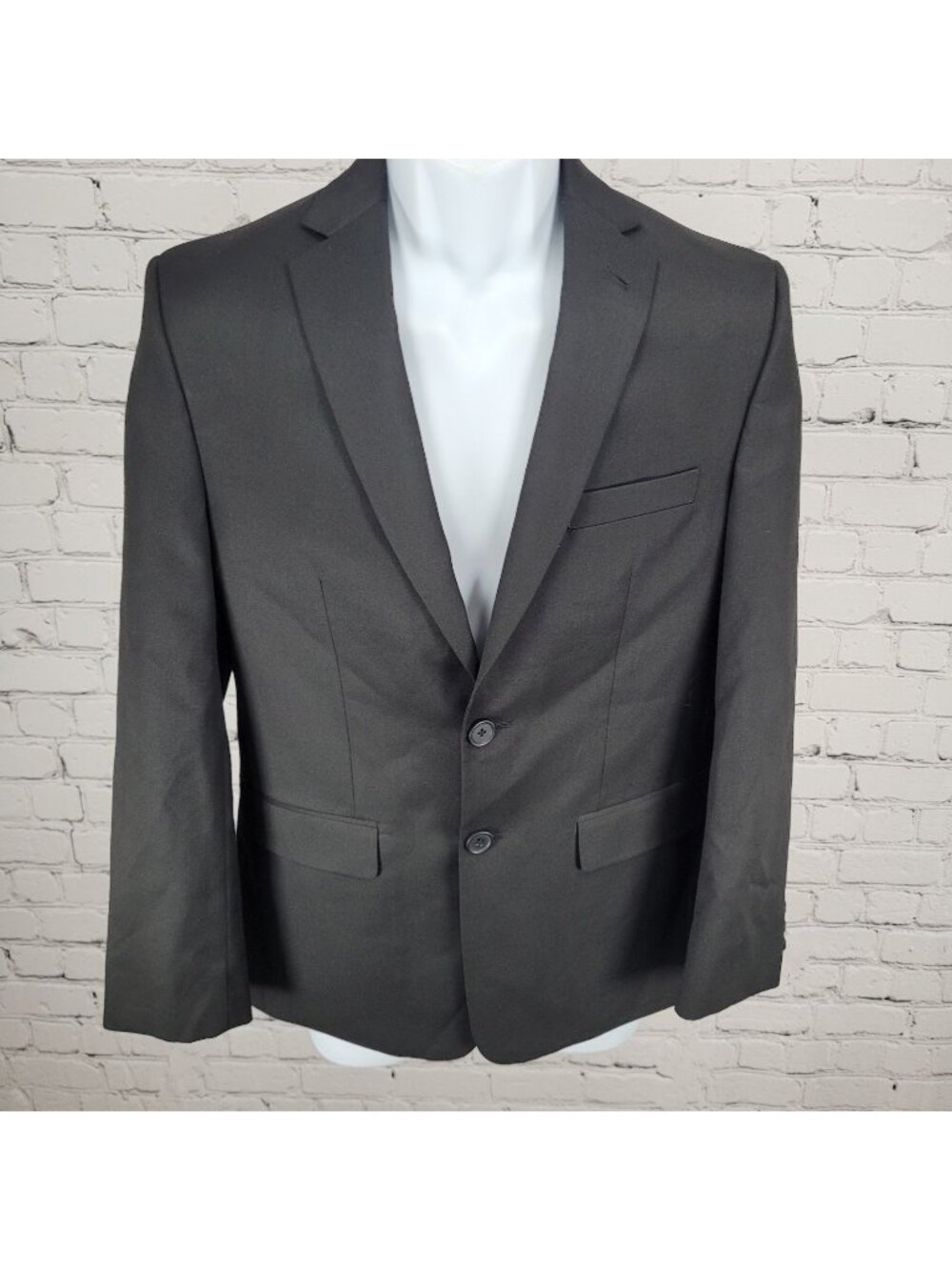 Joseph & Feiss Black 2 Button Double Vented Notch Blazer Jacket Boys Size 16